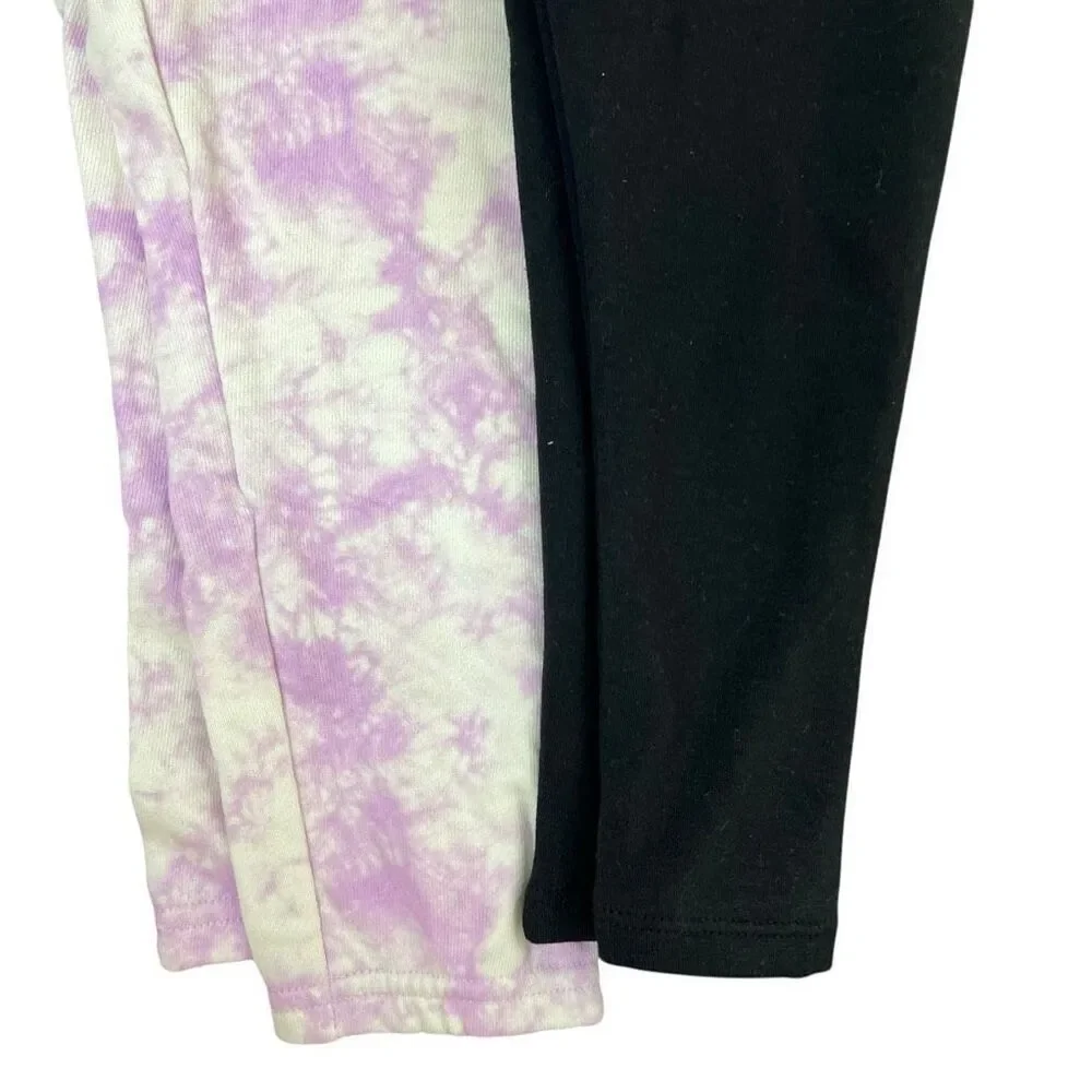 NEW Cat & Jack Toddler Girls Pant Bundle – Tie Dye Joggers + Black Leggings 3T